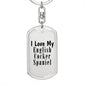 Love My English Cocker Spaniel - Luxury Dog Tag Keychain