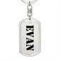Evan - Luxury Dog Tag Keychain