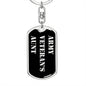 Army Veteran's Aunt v2 - Luxury Dog Tag Keychain