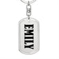 Emily v01 - Luxury Dog Tag Keychain