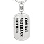 Combat Veteran's Mother - Luxury Dog Tag Keychain
