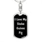 Love My Sheba Guinea Pig v2 - Luxury Dog Tag Keychain