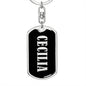 Cecilia v02 - Luxury Dog Tag Keychain