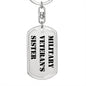 Military Veteran's Sister - Luxury Dog Tag Keychain