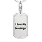 Love My Leonberger v4 - Luxury Dog Tag Keychain