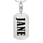 Jane v01 - Luxury Dog Tag Keychain
