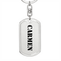 Carmen - Luxury Dog Tag Keychain