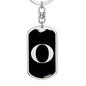 Initial O v2a - Luxury Dog Tag Keychain
