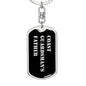 Coast Guardsman's Father v2 - Luxury Dog Tag Keychain
