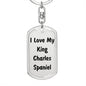 Love My King Charles Spaniel v4 - Luxury Dog Tag Keychain