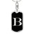 Initial B v2a - Luxury Dog Tag Keychain