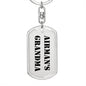 Airman's Grandma - Luxury Dog Tag Keychain