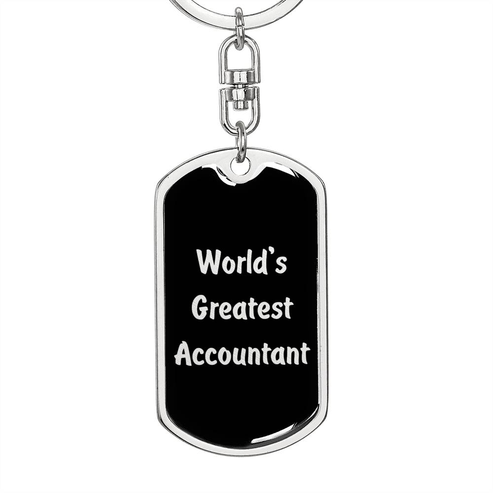 World's Greatest Accountant v2 - Luxury Dog Tag Keychain