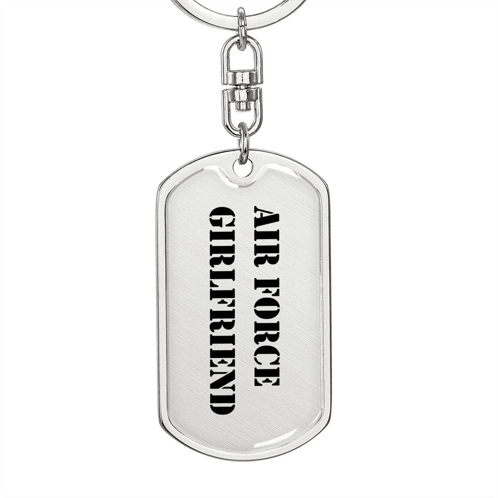 Air Force Girlfriend - Luxury Dog Tag Keychain