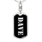 Dave v3 - Luxury Dog Tag Keychain