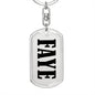 Faye v01 - Luxury Dog Tag Keychain