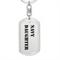Navy Daughter - Luxury Dog Tag Keychain