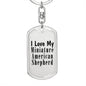 Love My Miniature American Shepherd - Luxury Dog Tag Keychain