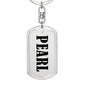 Pearl v01 - Luxury Dog Tag Keychain