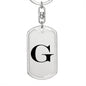 Initial G v1a - Luxury Dog Tag Keychain