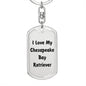 Love My Chesapeake Bay Retriever v4 - Luxury Dog Tag Keychain