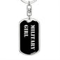 Military Girl v2 - Luxury Dog Tag Keychain