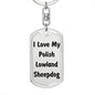 Love My Polish Lowland Sheepdog v4 - Luxury Dog Tag Keychain