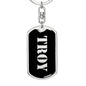 Troy v3 - Luxury Dog Tag Keychain