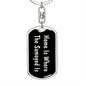 Samoyed's Home v2 - Luxury Dog Tag Keychain