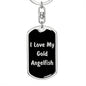 Love My Gold Angelfish v2 - Luxury Dog Tag Keychain