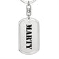 Marty - Luxury Dog Tag Keychain