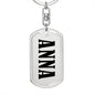 Anna v01 - Luxury Dog Tag Keychain