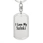 Love My Saluki - Luxury Dog Tag Keychain