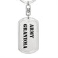 Army Grandma - Luxury Dog Tag Keychain