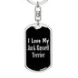 Love My Jack Russell Terrier v2 - Luxury Dog Tag Keychain