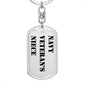 Navy Veteran's Niece - Luxury Dog Tag Keychain