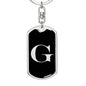 Initial G v2a - Luxury Dog Tag Keychain
