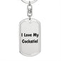 Love My Cockatiel - Luxury Dog Tag Keychain