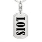 Lois v01 - Luxury Dog Tag Keychain