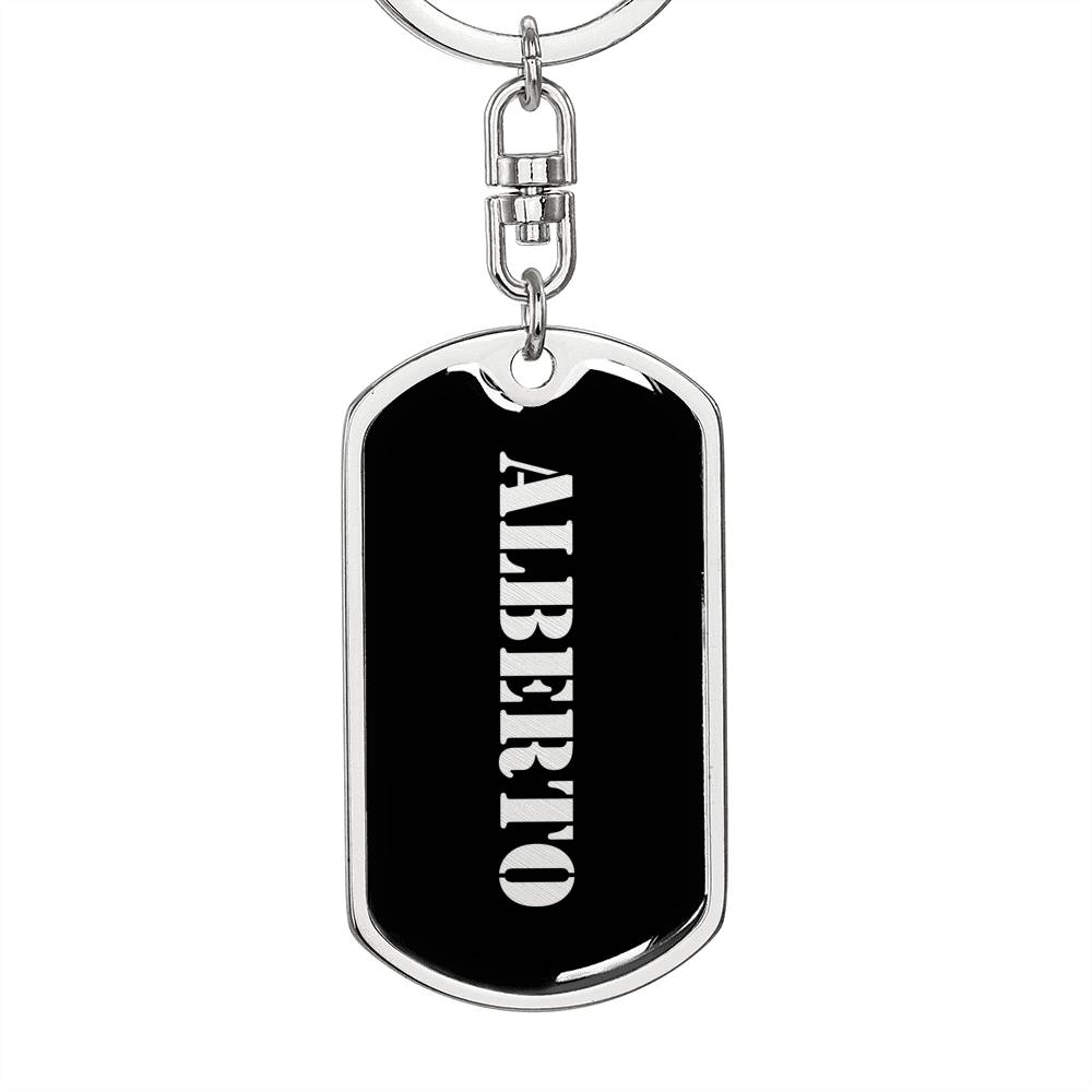 Alberto v3 - Luxury Dog Tag Keychain