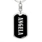Angela v02 - Luxury Dog Tag Keychain