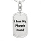 Love My Pharaoh Hound v4 - Luxury Dog Tag Keychain