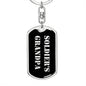 Soldier's Grandpa v2 - Luxury Dog Tag Keychain