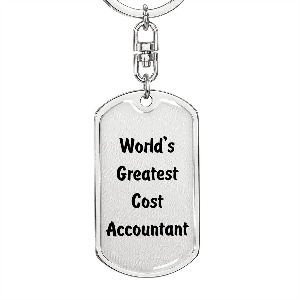 World's Greatest Cost Accountant - Luxury Dog Tag Keychain