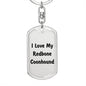 Love My Redbone Coonhound v4 - Luxury Dog Tag Keychain
