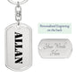 Allan - Luxury Dog Tag Keychain