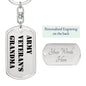 Army Veteran's Grandma - Luxury Dog Tag Keychain