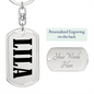 Lila v01 - Luxury Dog Tag Keychain