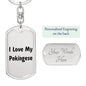 Love My Pekingese v4 - Luxury Dog Tag Keychain