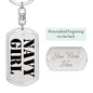 Navy Girl - Luxury Dog Tag Keychain
